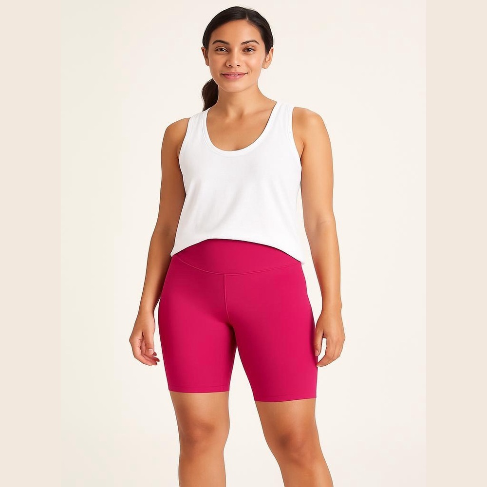 Fabletics PowerHold Bike Shorts  Size XS Hot Pink Comfortable Fit NWOT